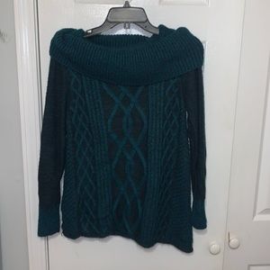 Green and black sweater! Worn twice